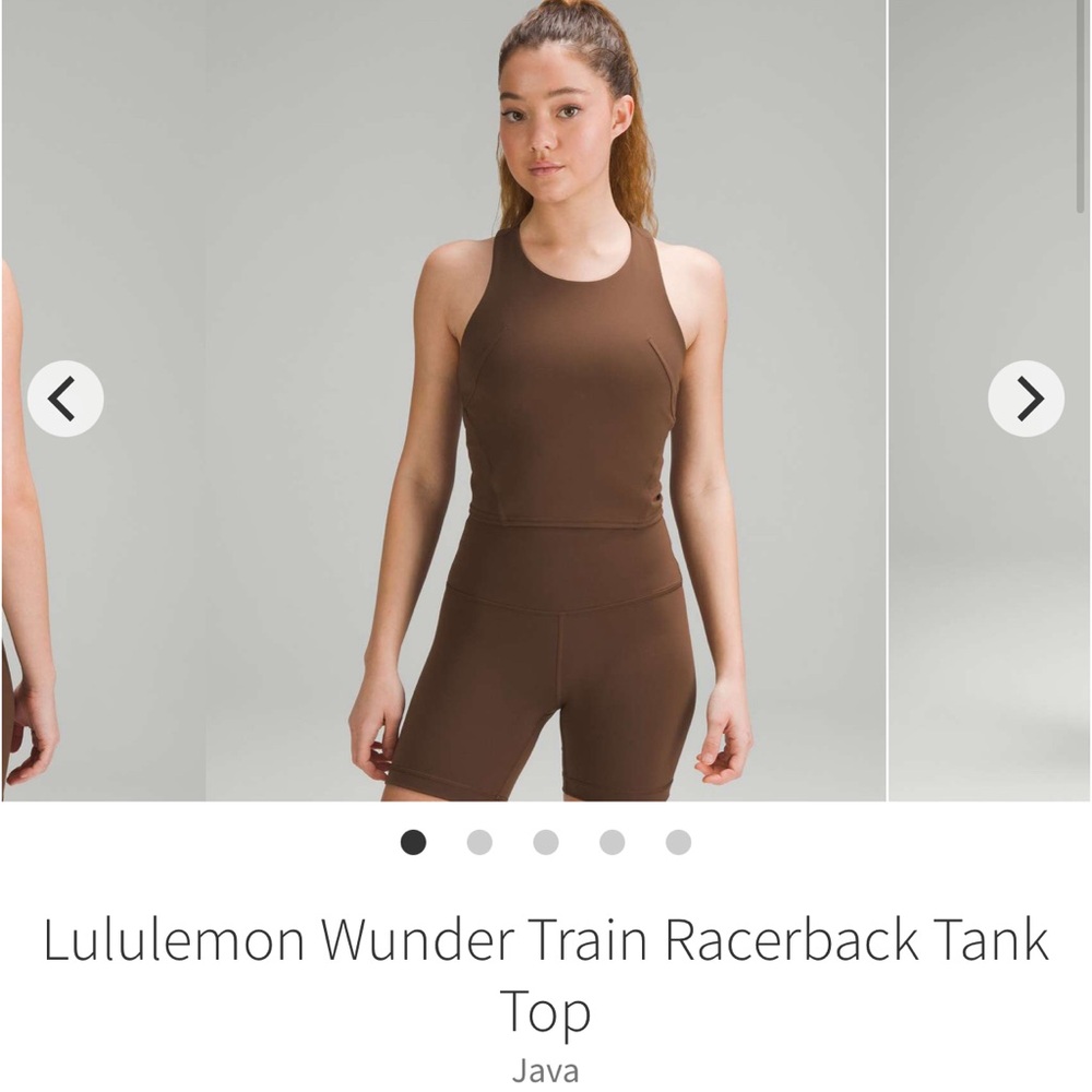 NWT Lululemon Wunder Train Racerback Tank - Sz4 - Java